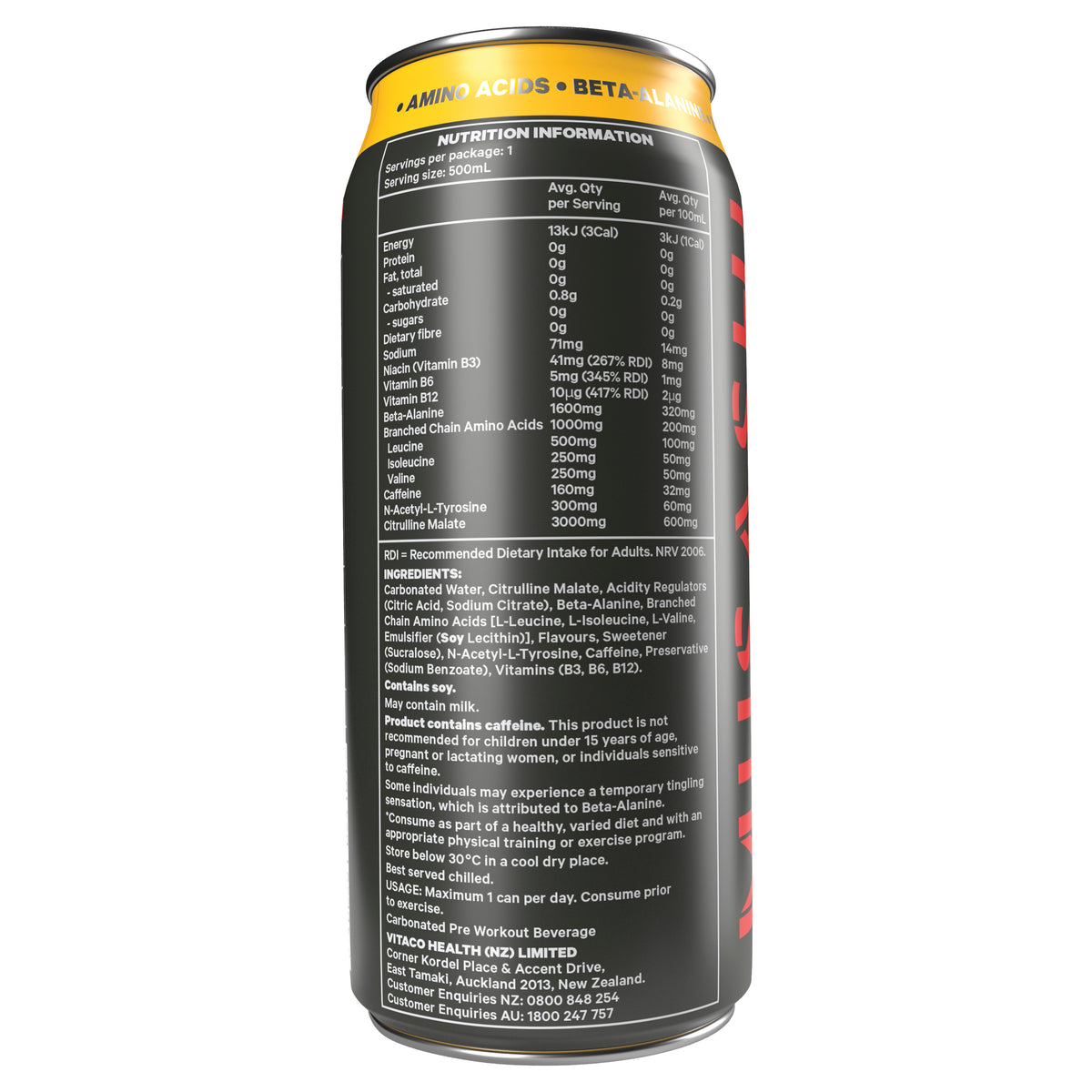 Musashi Energy Drink Mango 500ml
