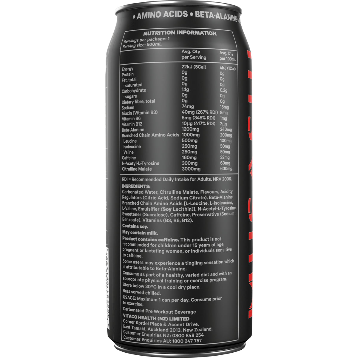Musashi Energy Drink Blue Raspberry 500ml