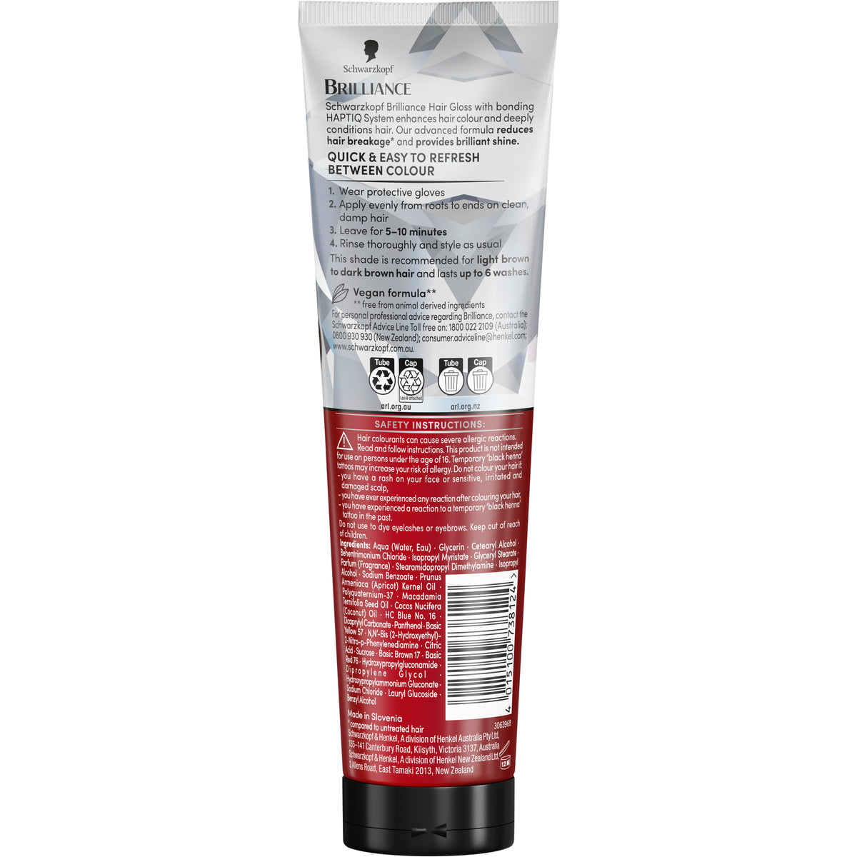 Schwarzkopf Brilliance Gloss Cacao Brown 150ml