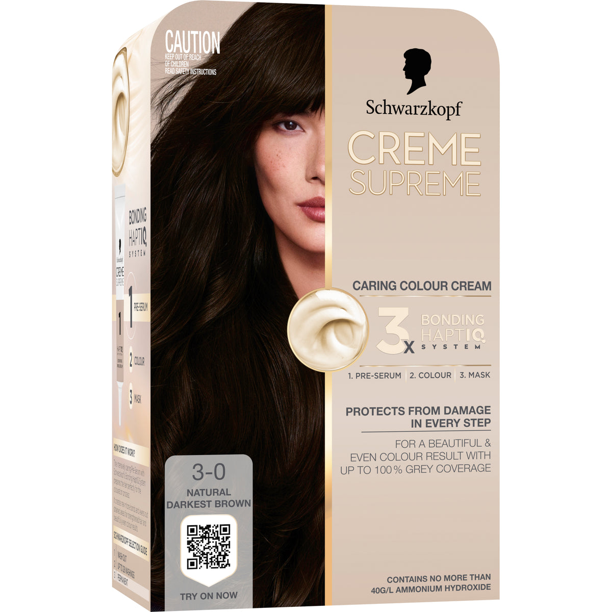 Schwarzkopf Creme Supreme 3-0 Natural Darkest Brown