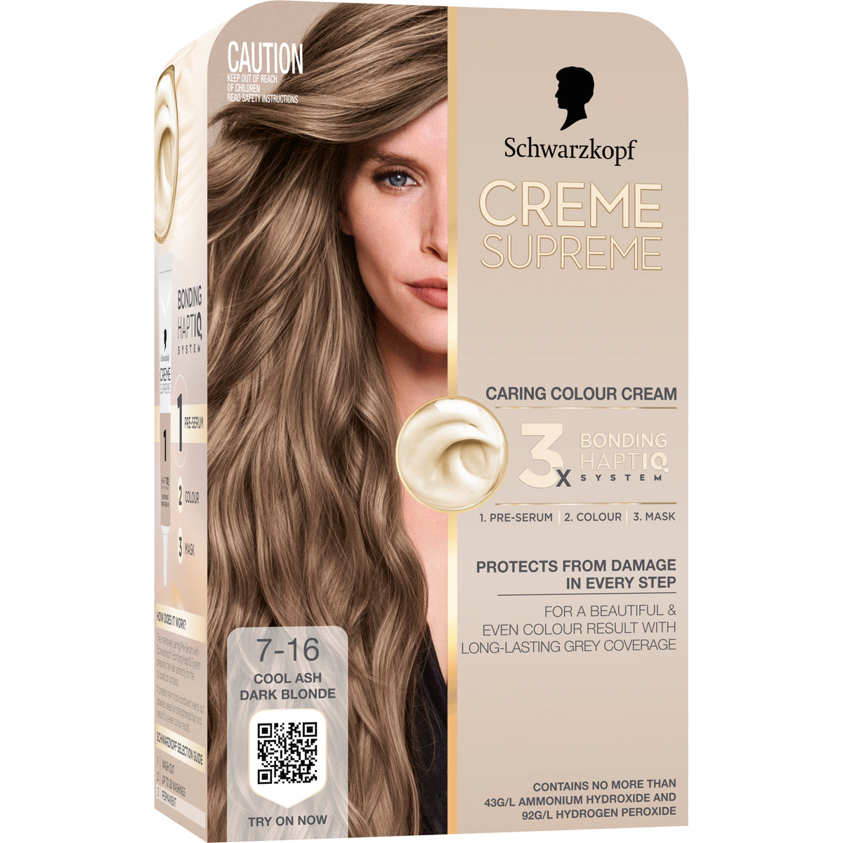 Schwarzkopf Creme Supreme 7-16 Cool Ash Dark Blonde