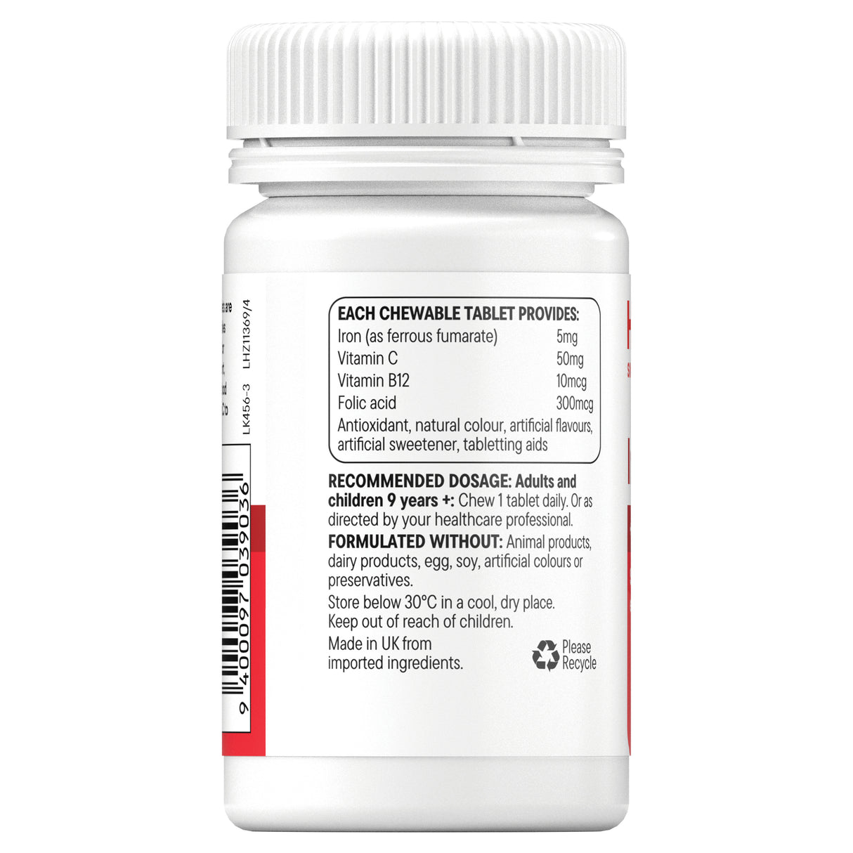 Healtheries Iron Fizz Chews 60 Tablets