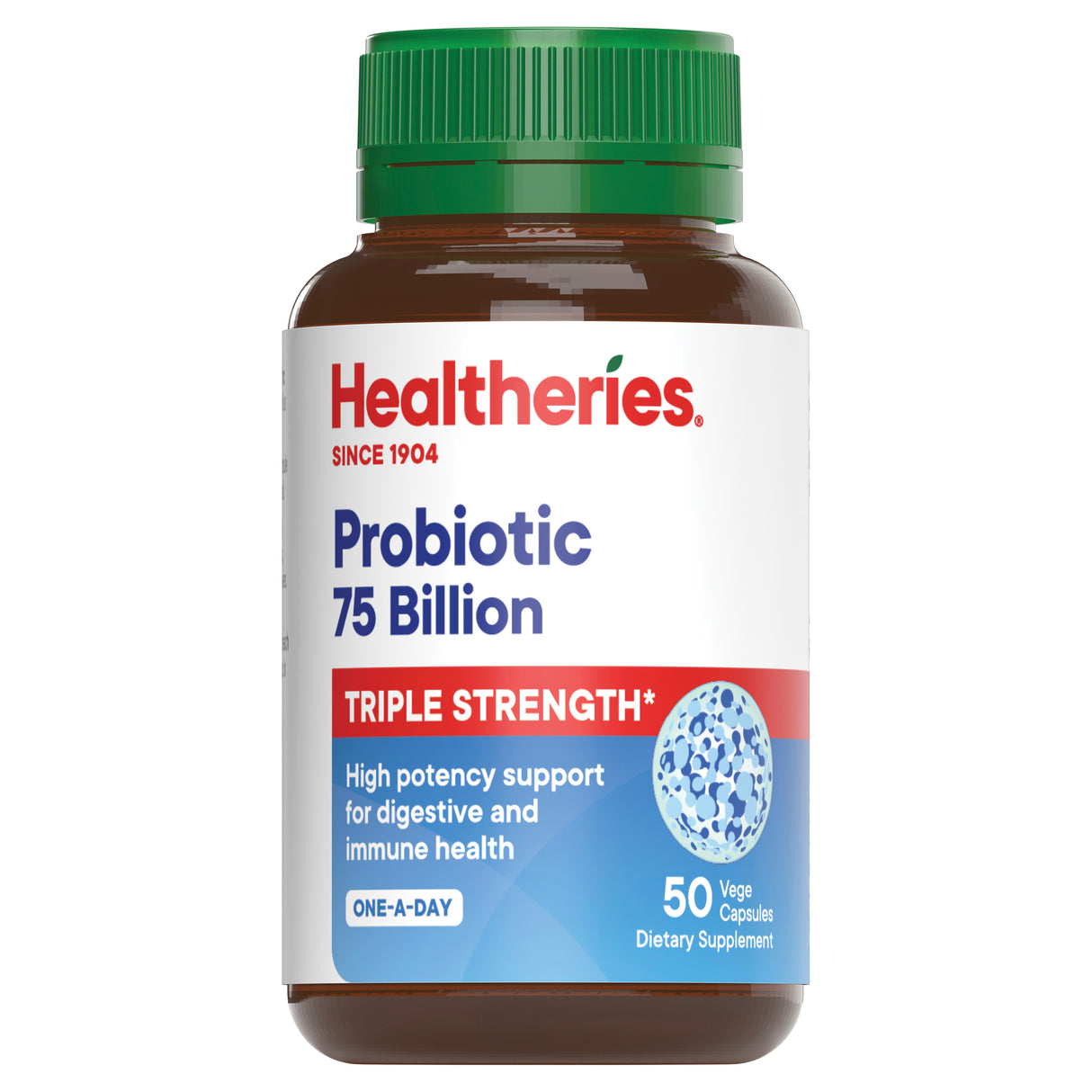 Healtheries Probiotic 75 Billion Triple Strength 50 Vege Capsules