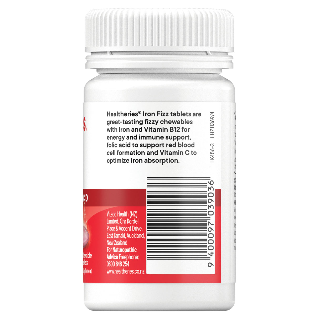 Healtheries Iron Fizz Chews 60 Tablets