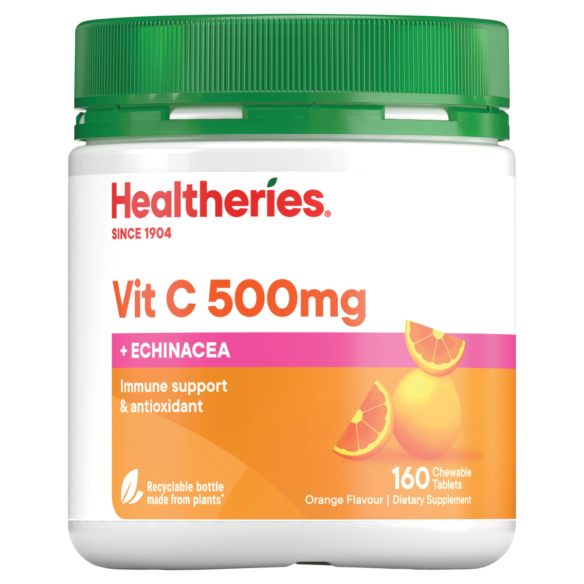 Healtheries Vit C 500mg Plus Echinacea Chewables 160 Tablets