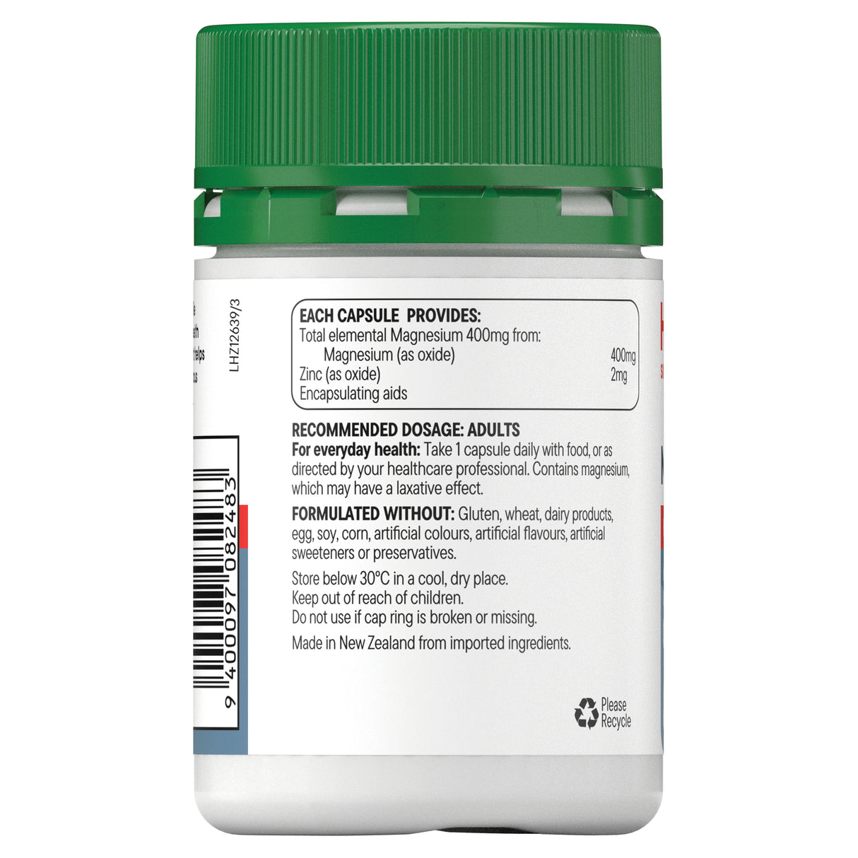 Healtheries Magnesium 400mg High Strength 1-a-day 60 Capsules