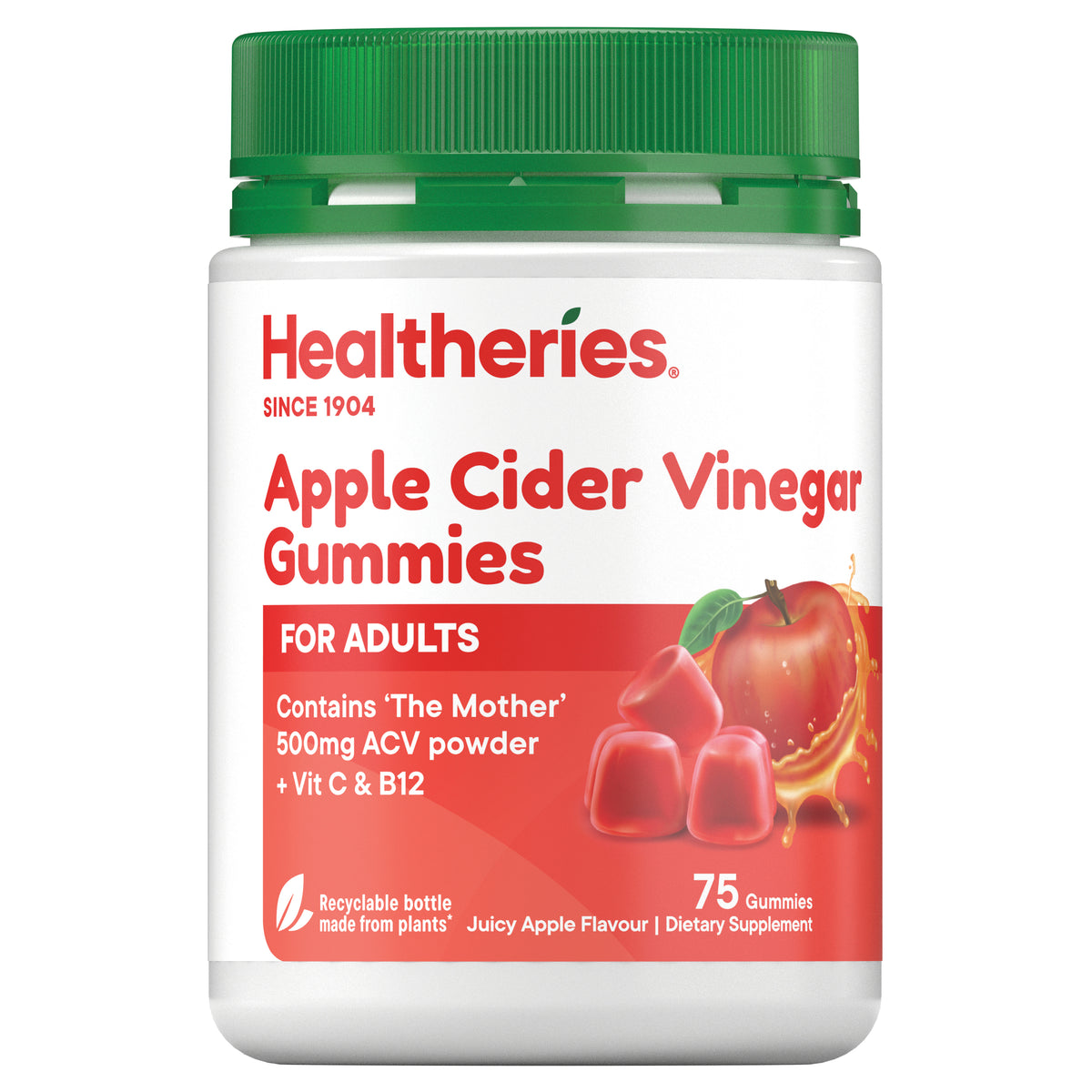 Healtheries Adult Apple Cider Vinegar Gummies 75s