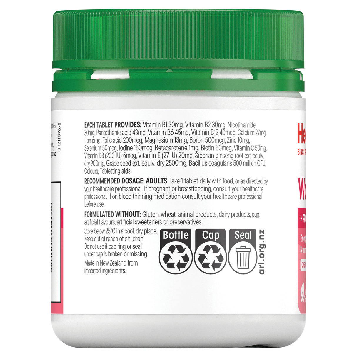 Healtheries Women's Multi with Probiotics One-A-Day 100 Tablets