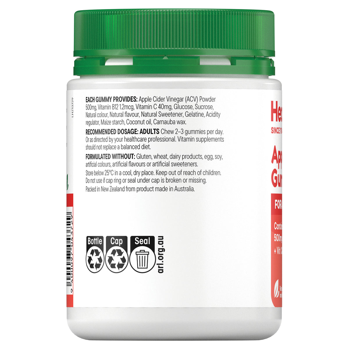 Healtheries Adult Apple Cider Vinegar Gummies 75s