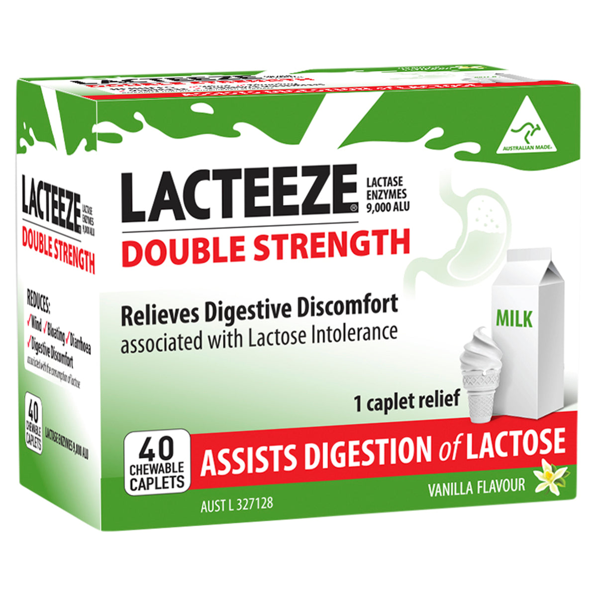 Lacteeze Ultra Double Strength Aids Digestion Of Dairy Chewables 40 Caplets