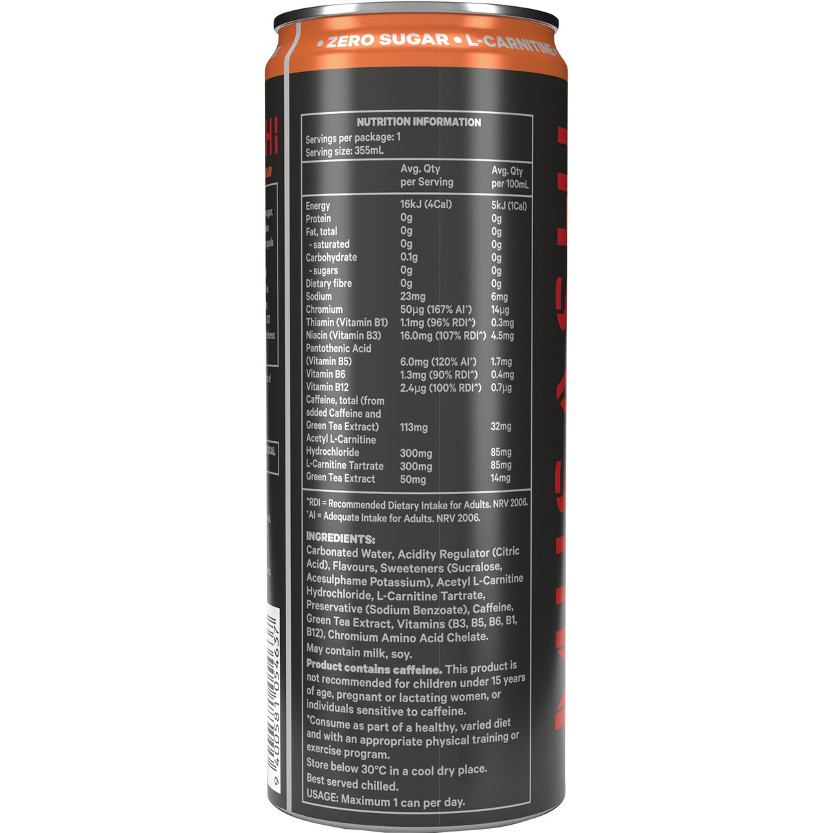 MUSASHI Shred Energy Orange & Mango 355ml