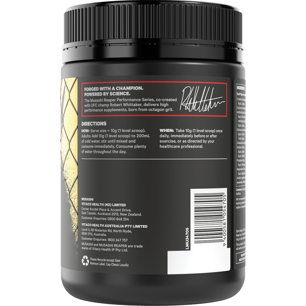 Musashi Reaper Creatine Power Matrix Blue Raspberry 300g