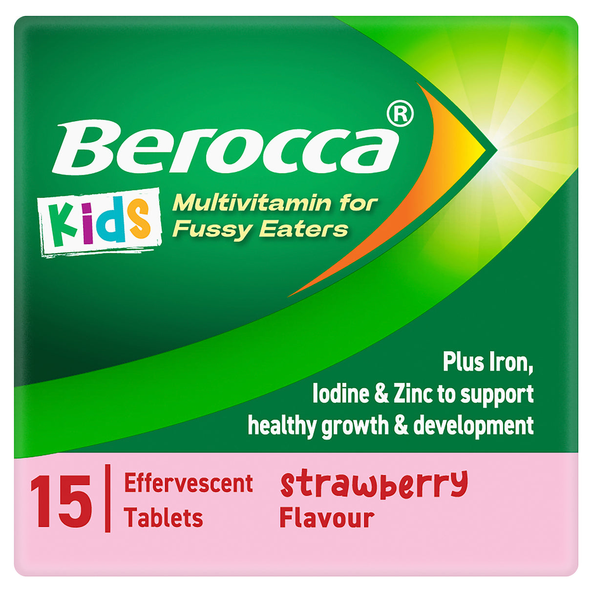 Berocca MultiVitamin Kid Strawberry Effervescent Tab15s