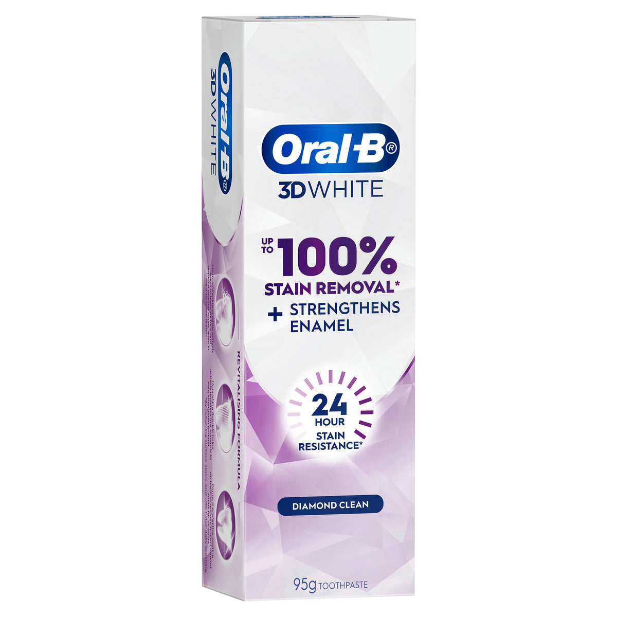 Oral-B 3D White Lasting White Enamel Strong Whitening Toothpaste, 95g