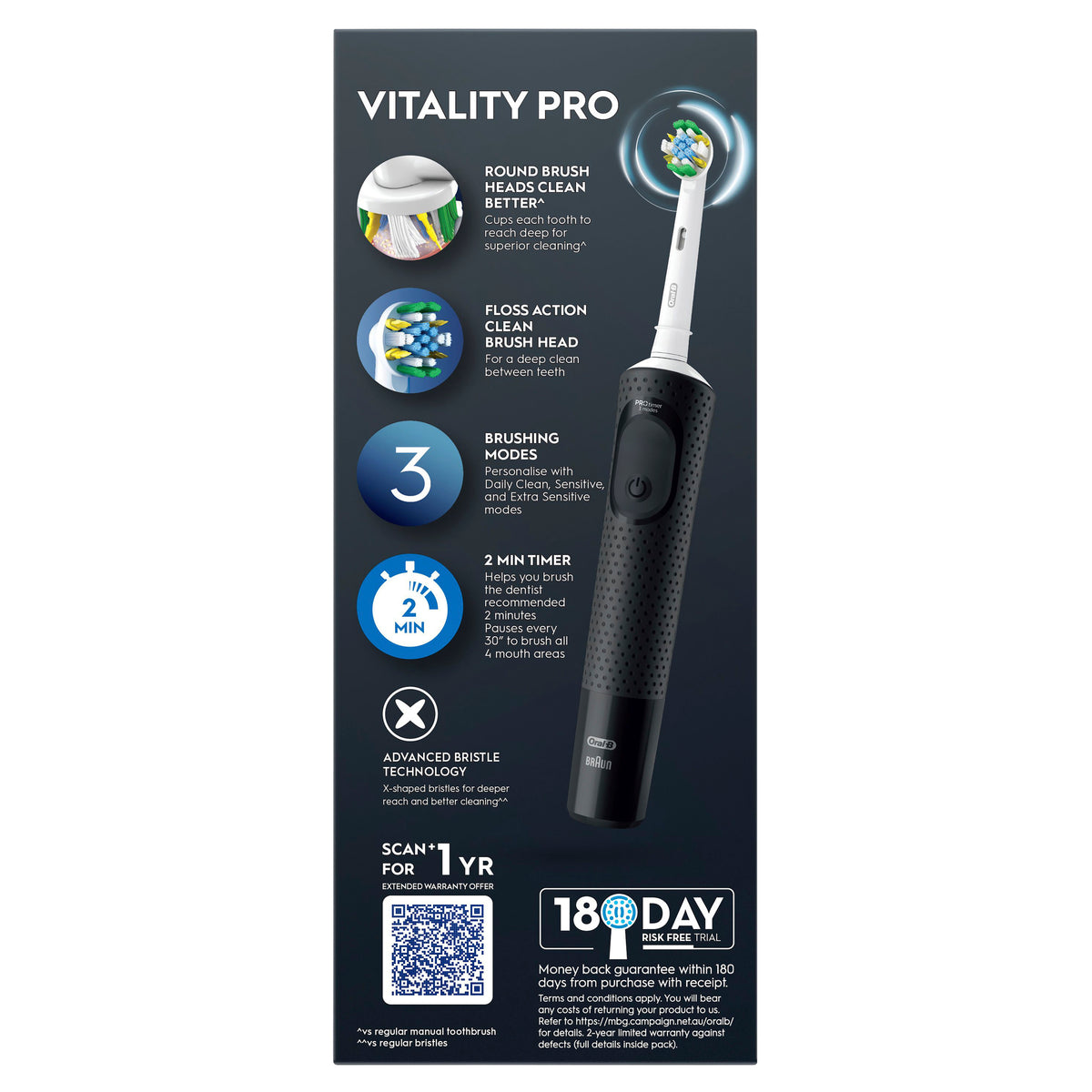Oral-B Vitality Pro Dp Cln T/B Blk