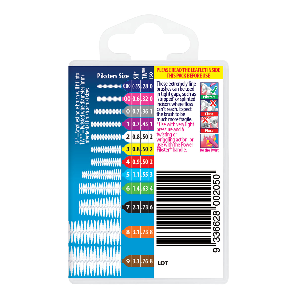 Piksters Interdental Brushes Size 00 Pink 40pk