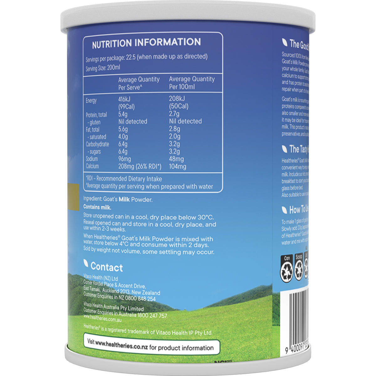 Healtheries Goats Milk Powder 450g