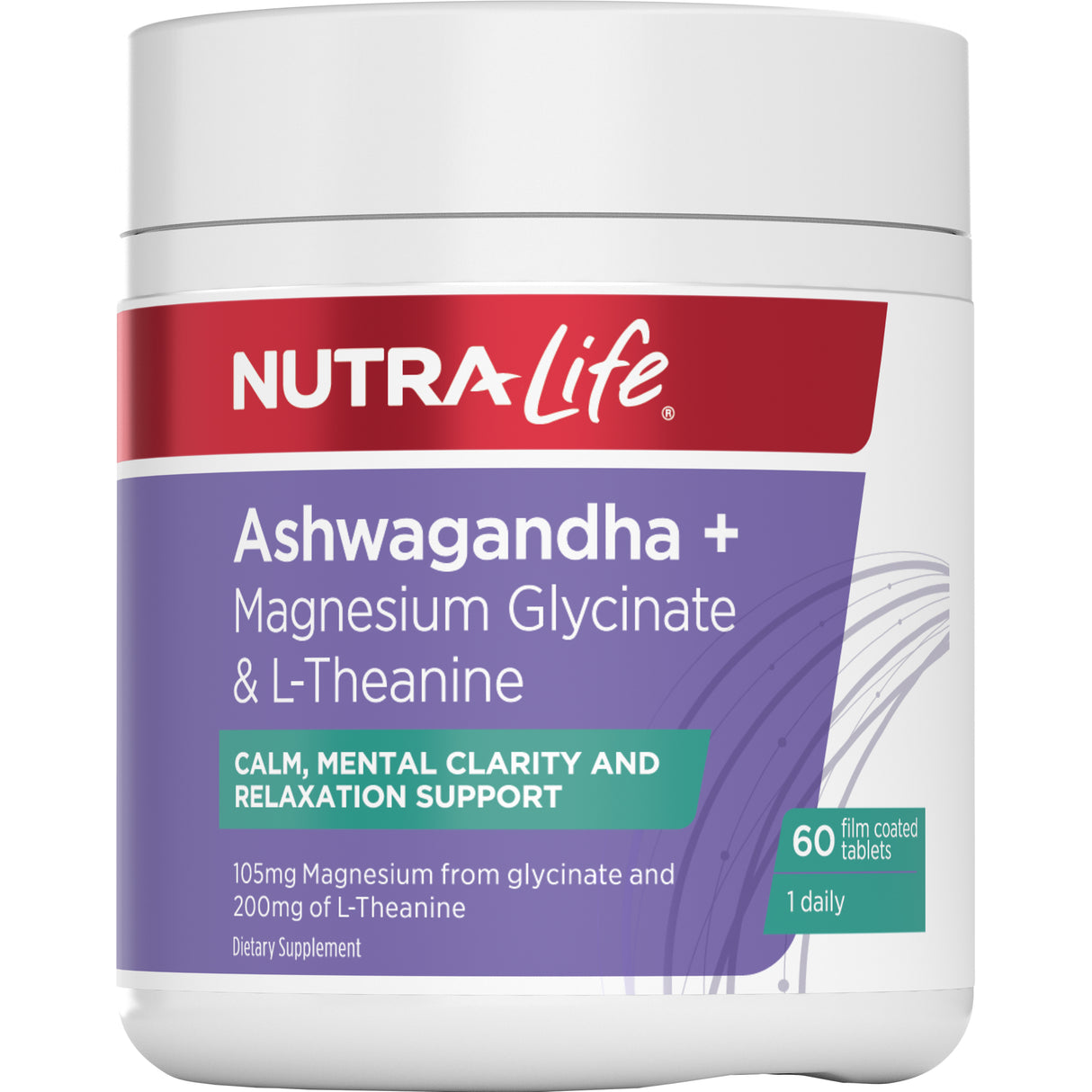 Nutra-Life Ashwaghanda + Magnesium Glycinate & LTheanine 60s