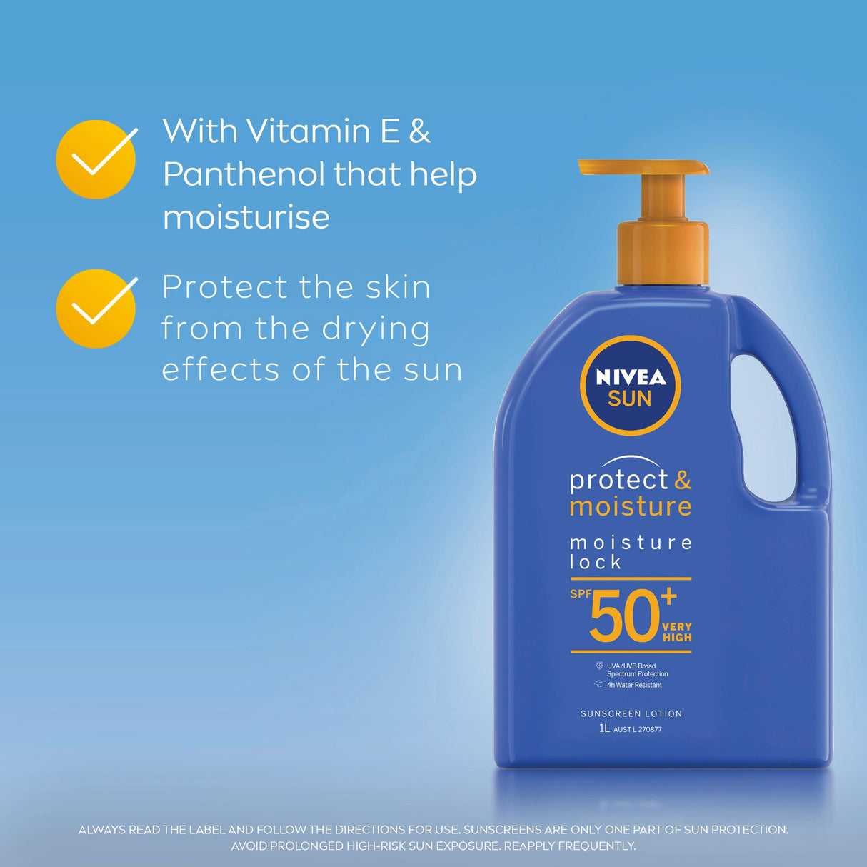 Nivea Sun SPF50+ Pump 1L