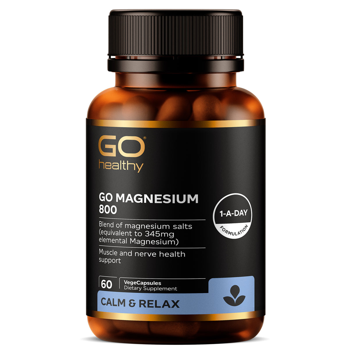 GO Healthy GO Magnesium 800 Supplement 60 VCaps