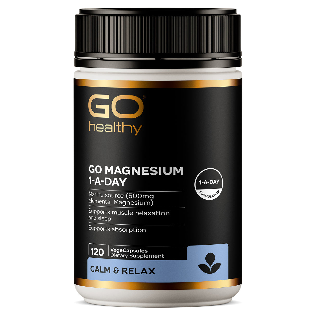 GO Healthy Magnesium Sleep Supplement 1-A-Day 120 Capsules