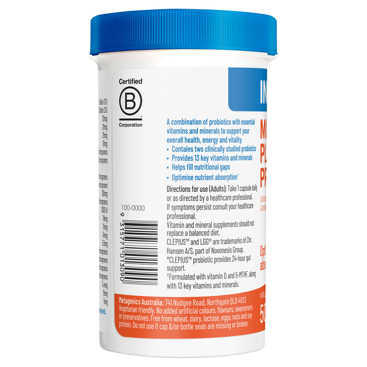 Inner Health Multivitamin Plus Probiotic 50s