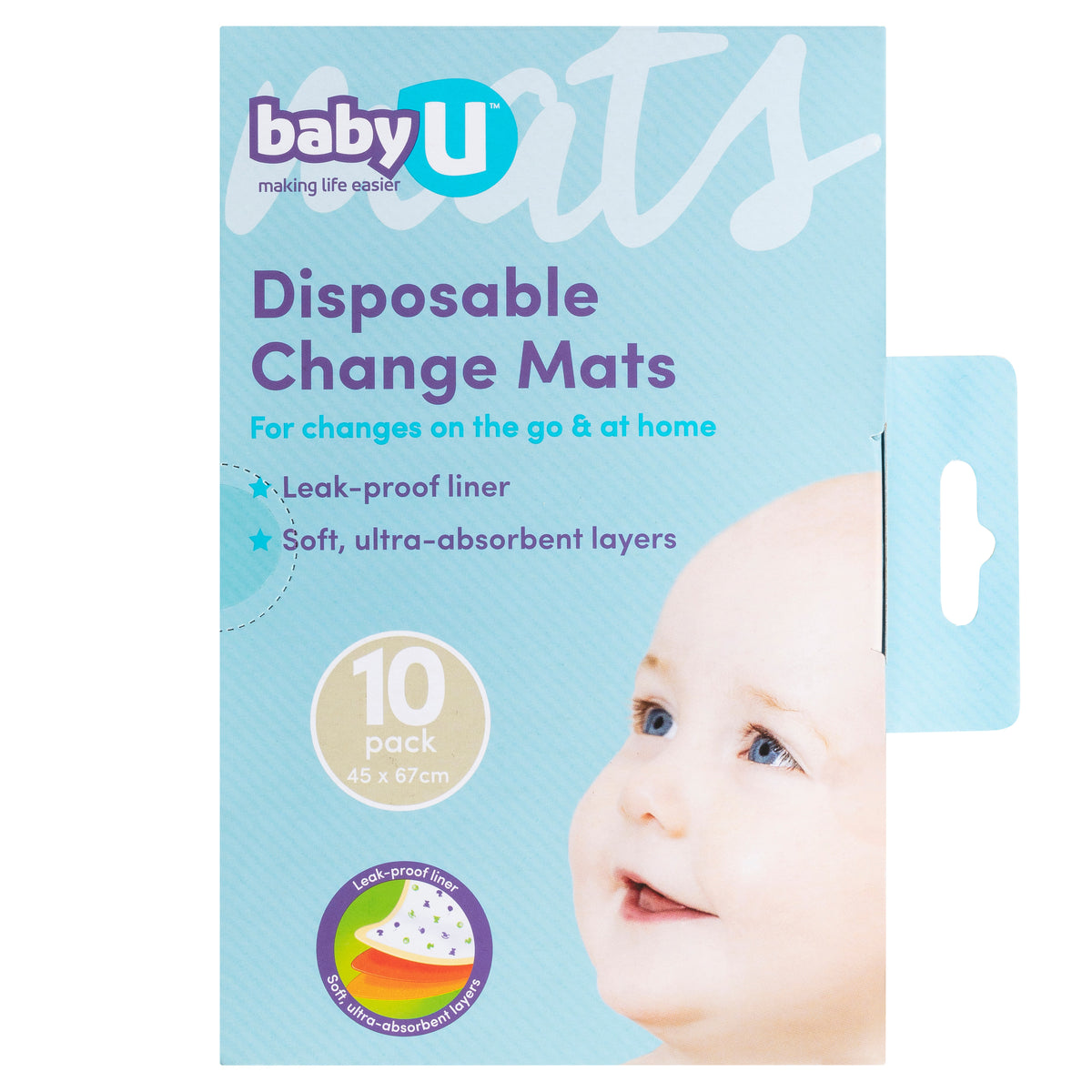 Baby U Change Mats 10pk