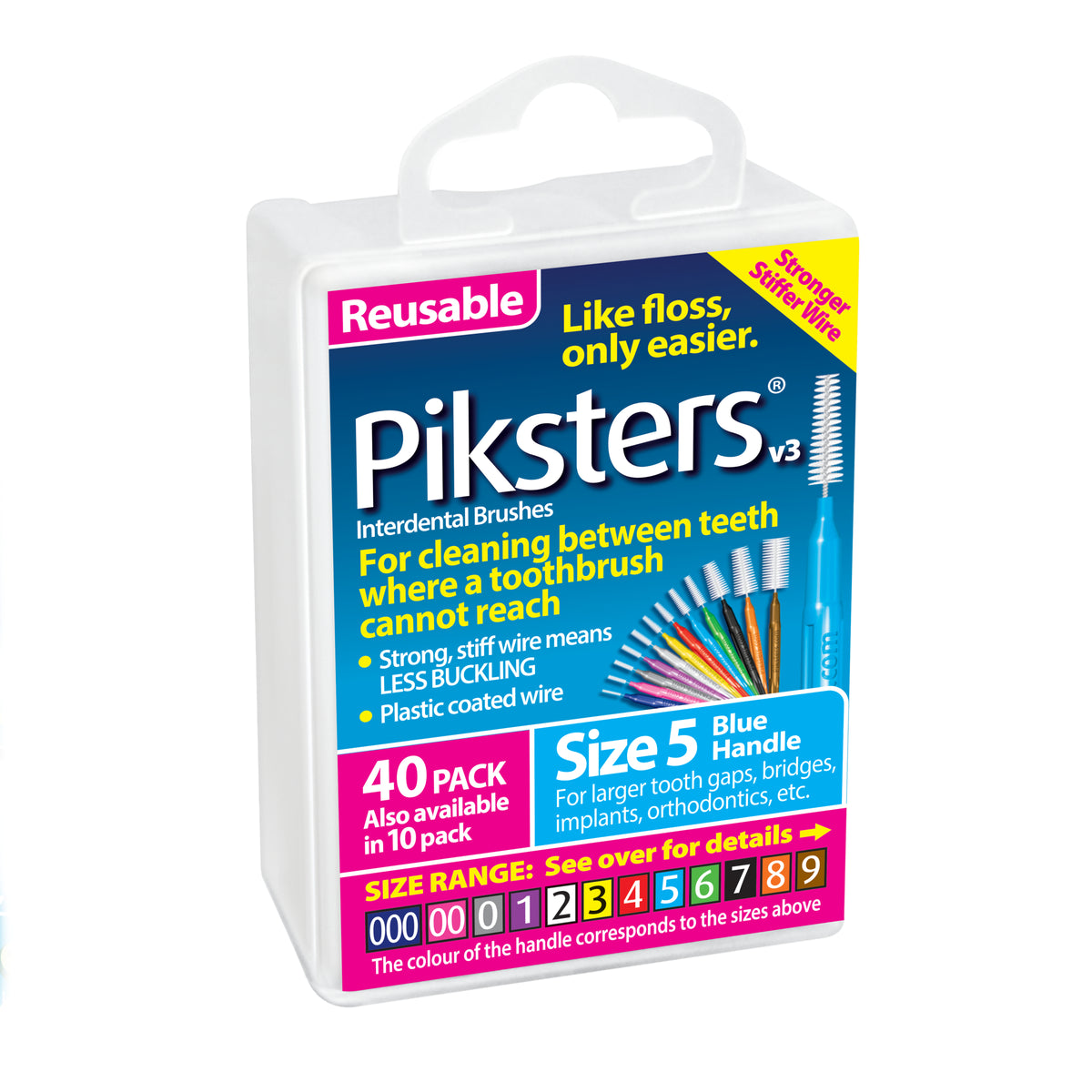 Piksters Interdental Brushes Size 5 Blue 40pk