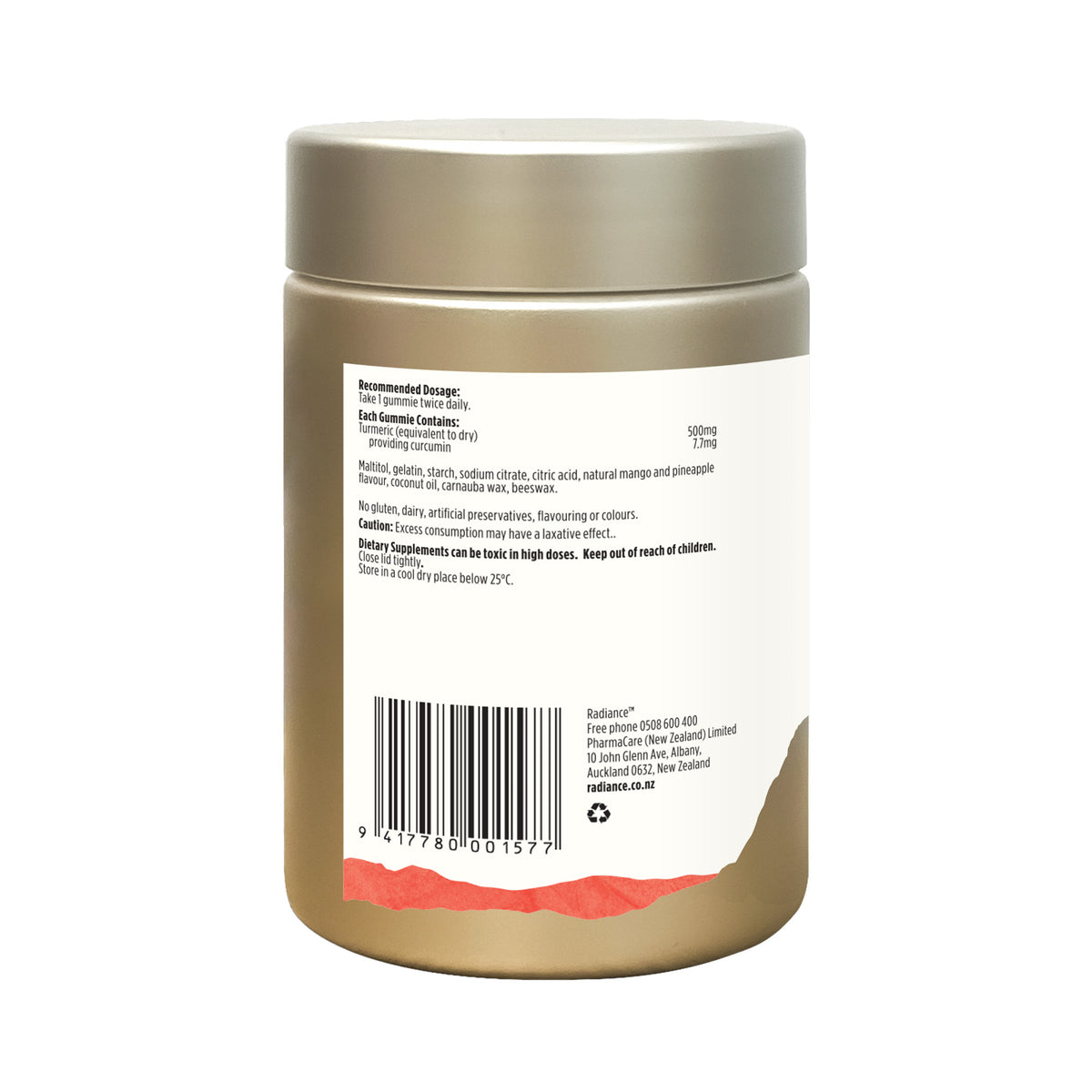 Radiance Adult Gummies Turmeric 90s