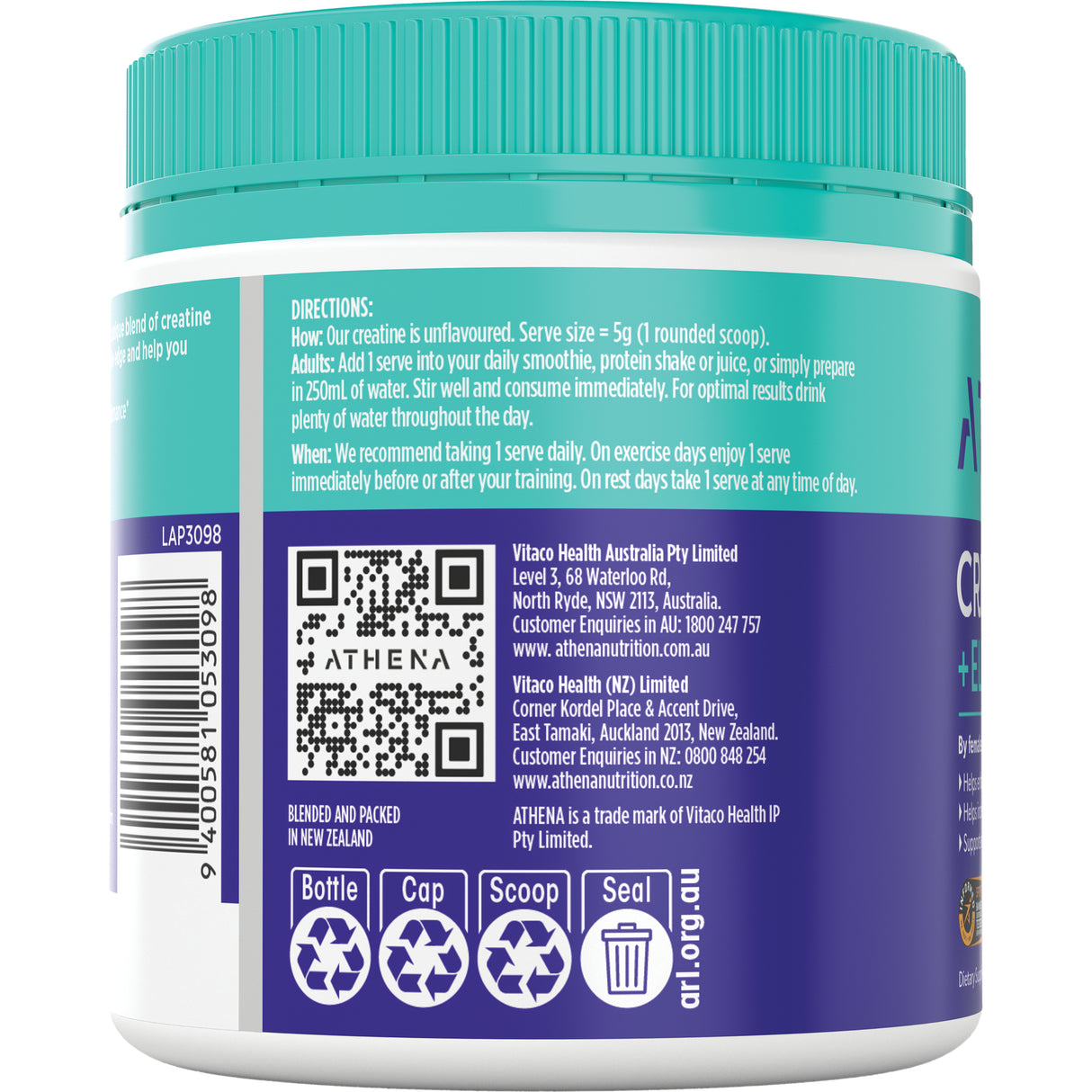 ATHENA Daily Creatine Unflavoured 270g