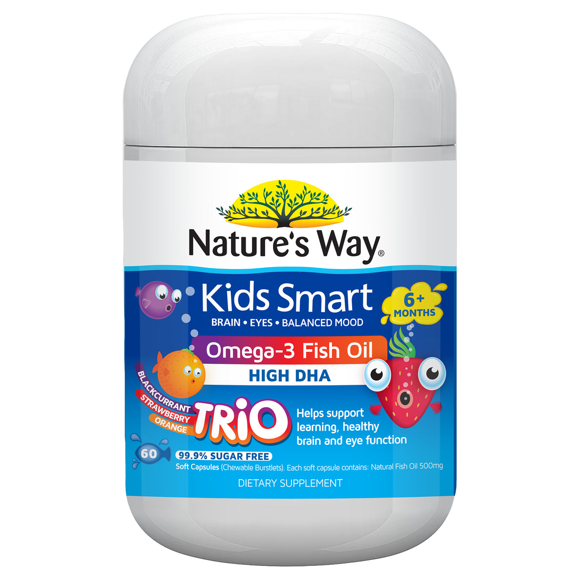 Nature's Way Kids Smart Omega-3 Fish Oil Burstlet Trio 60 Pack