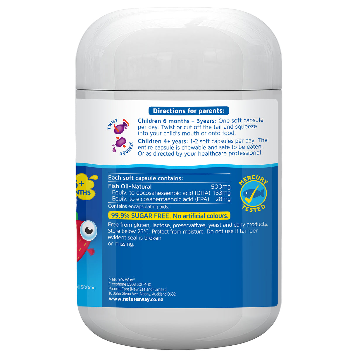Nature's Way Kids Smart Omega-3 Fish Oil Burstlet Trio 60 Pack