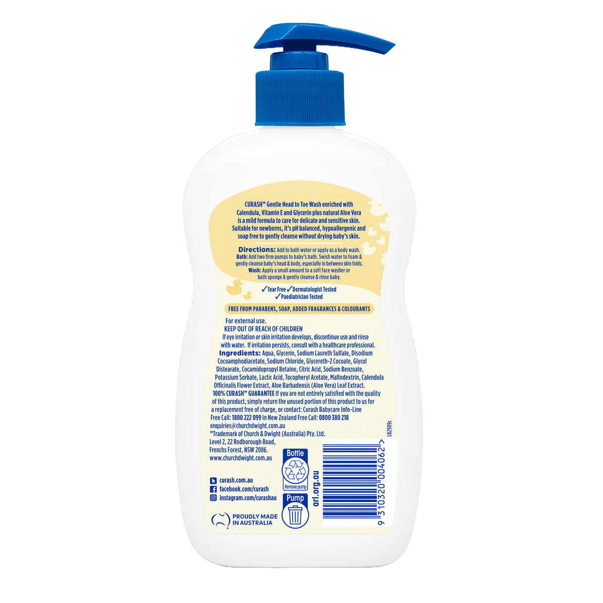 Curash Gentel Head To Toe Wash 400ml