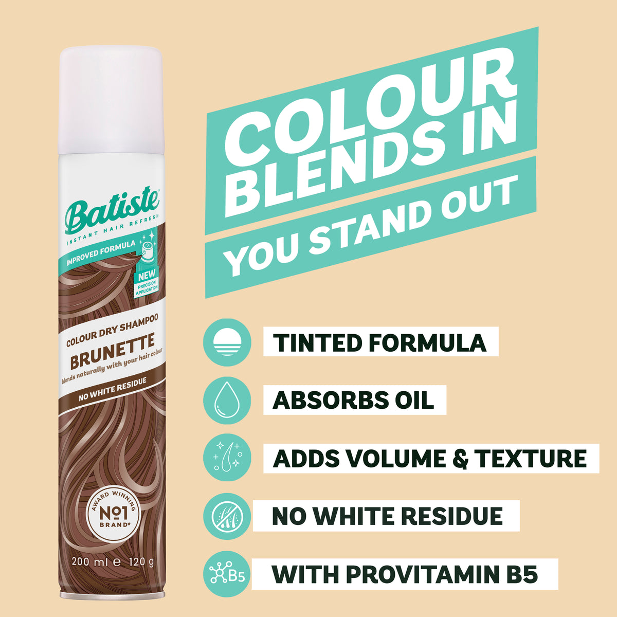 Batiste Brunette Dry Shampoo 350mL