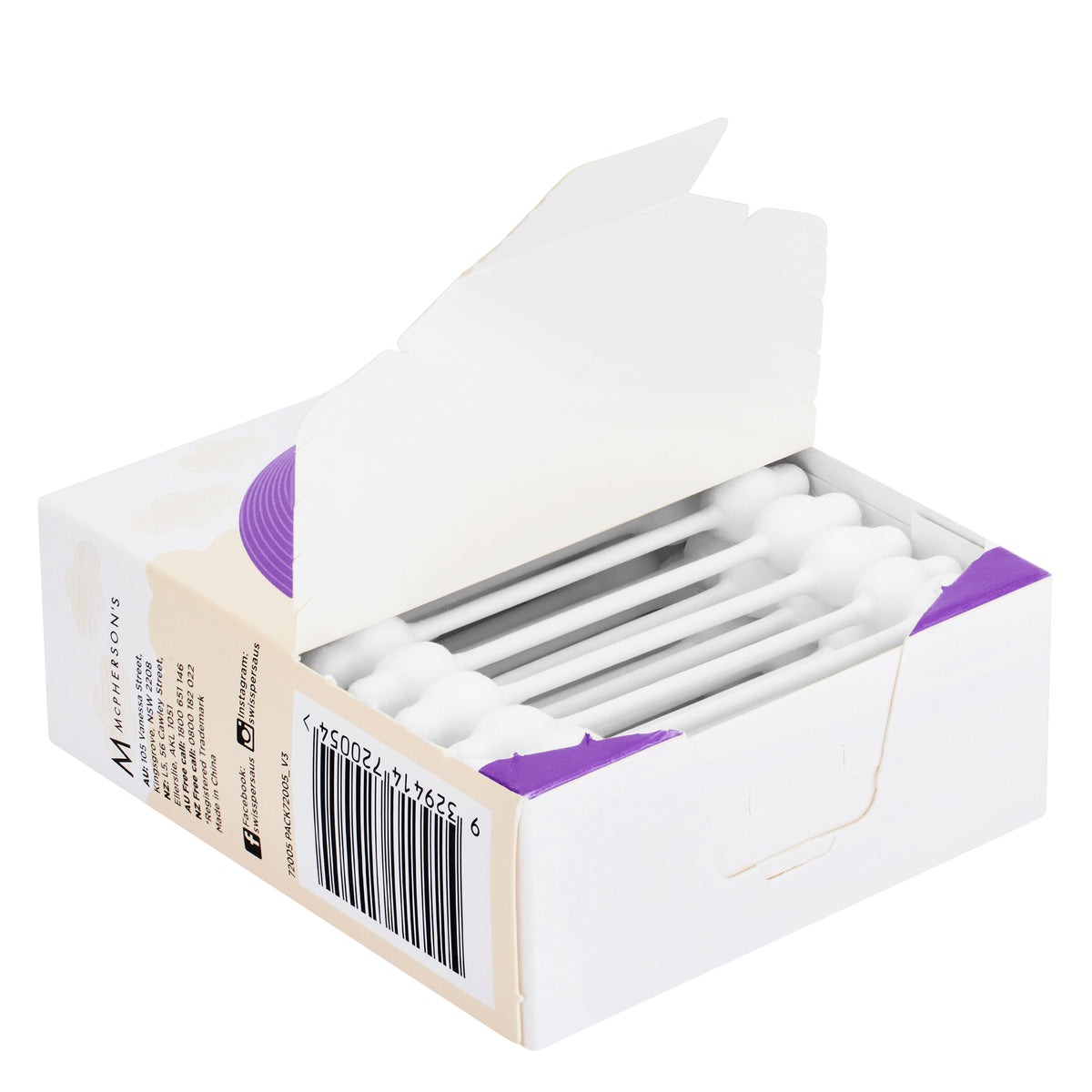 Swisspers Baby Paper Stem Cotton Tips 40's