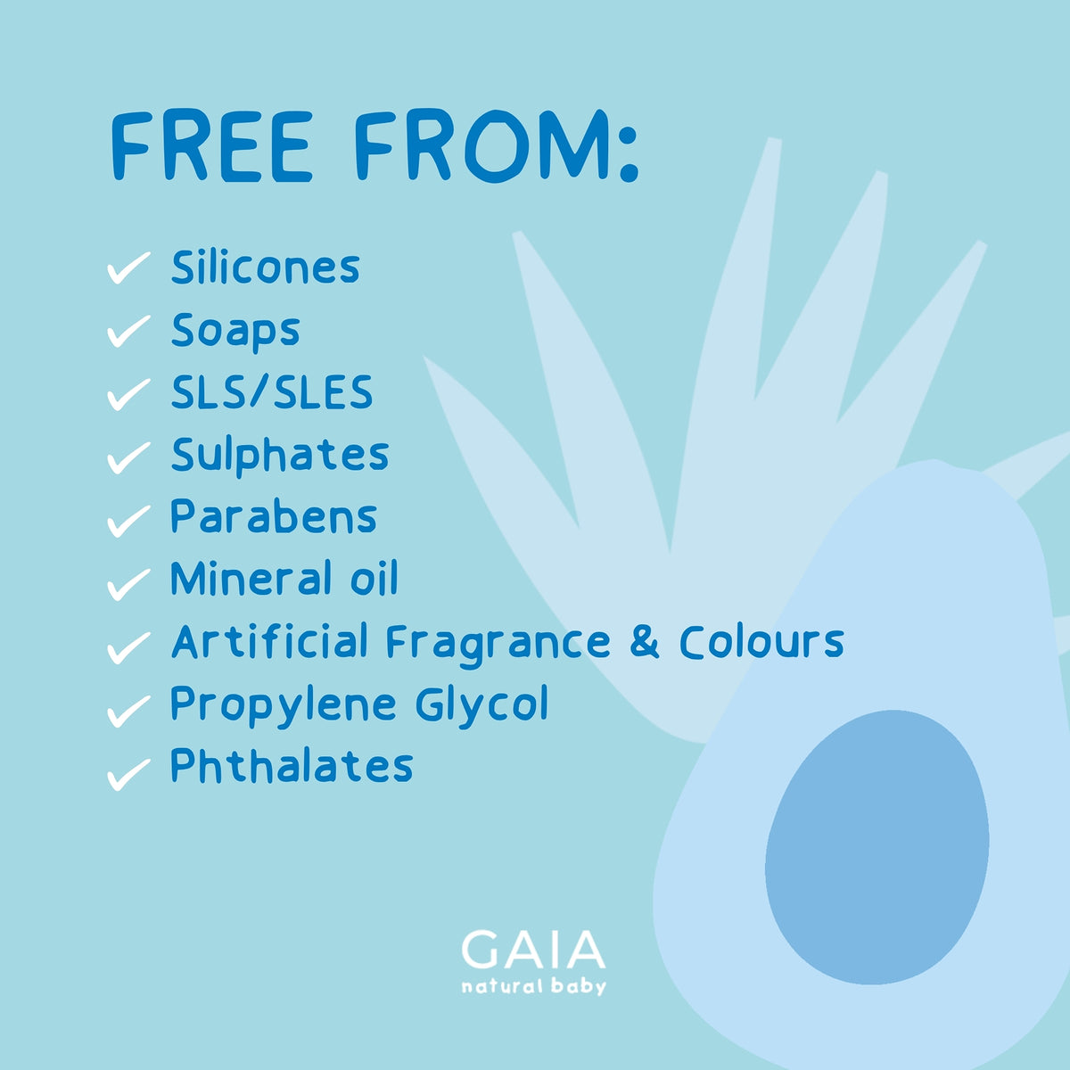 GAIA Natural Baby 2 in 1 Shampoo & Conditioner 500ml