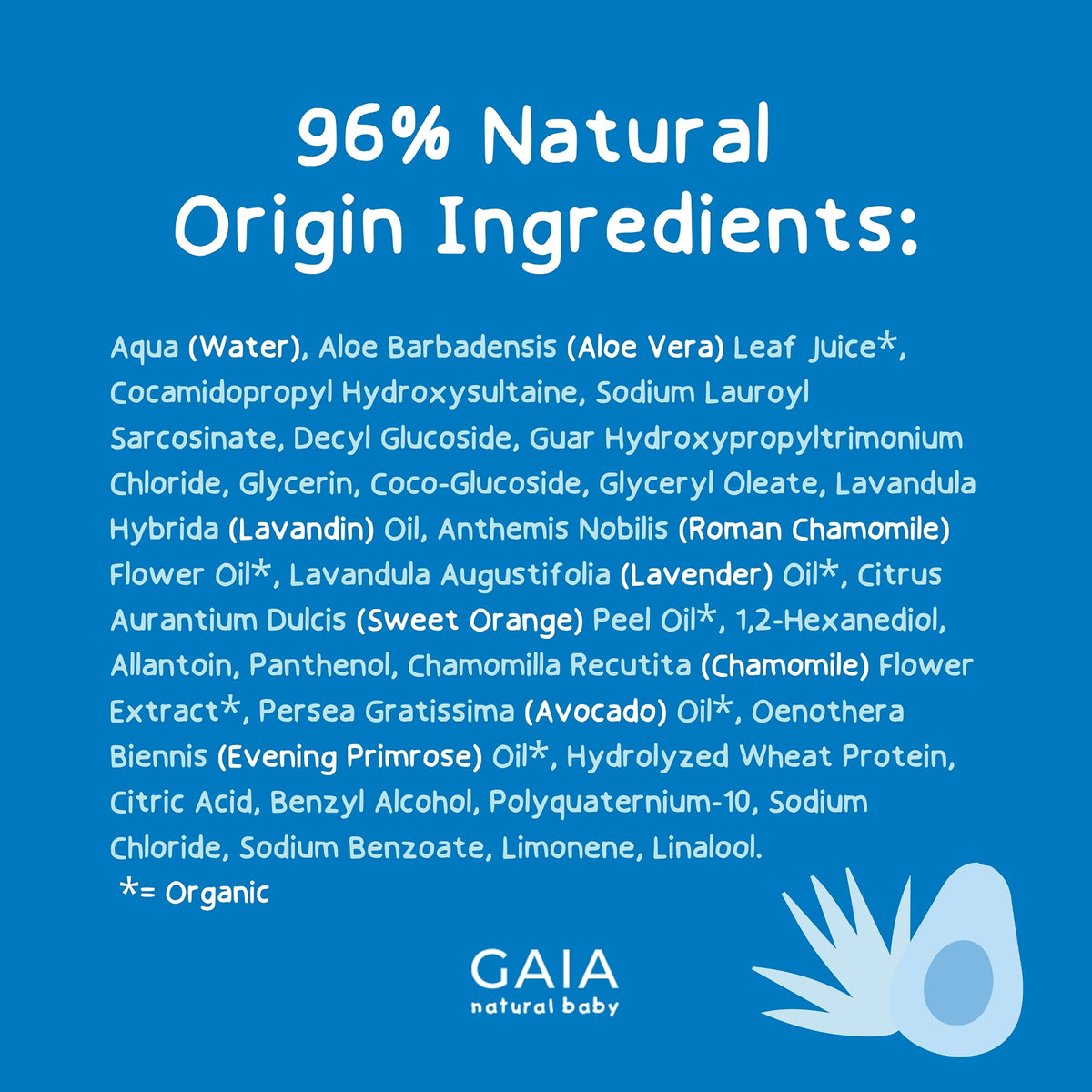 GAIA Natural Baby 2 in 1 Shampoo & Conditioner 500ml