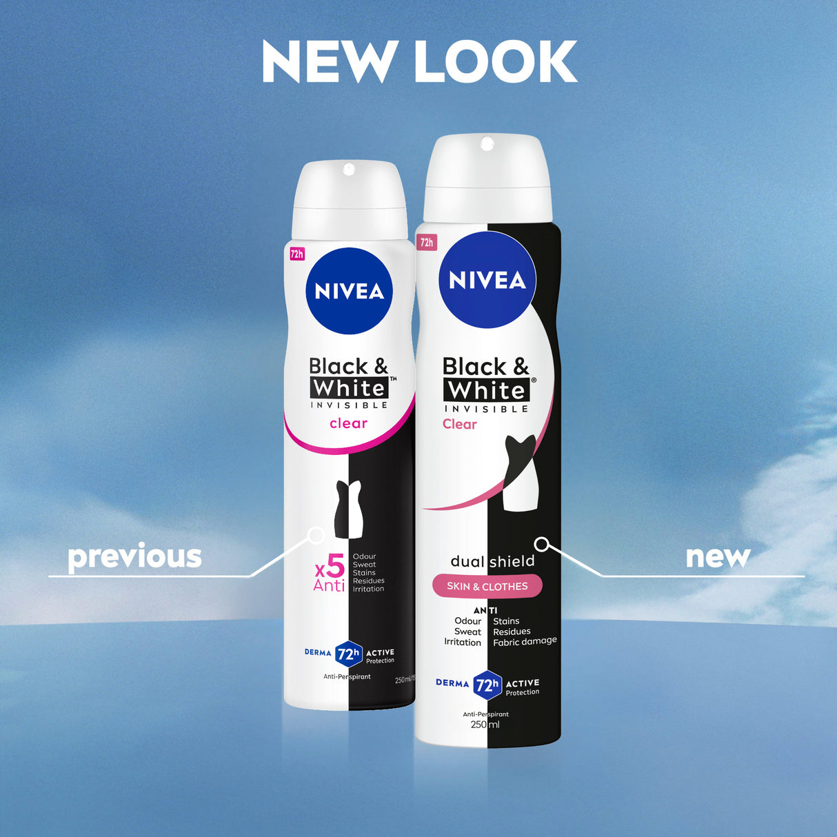 NIVEA Deo Aero Inv. B&W Clear 250ml