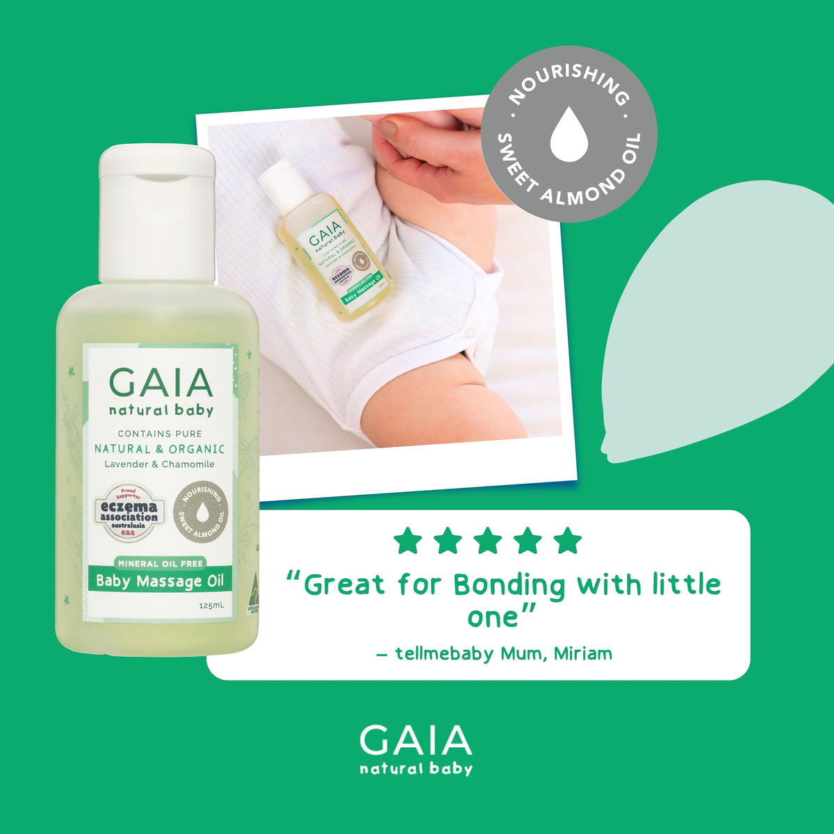 GAIA Baby Massage Oil 125ml