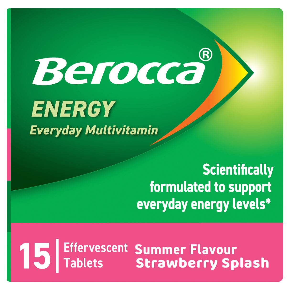 Berocca Energy Strawberry Effervescent Tabs 15s