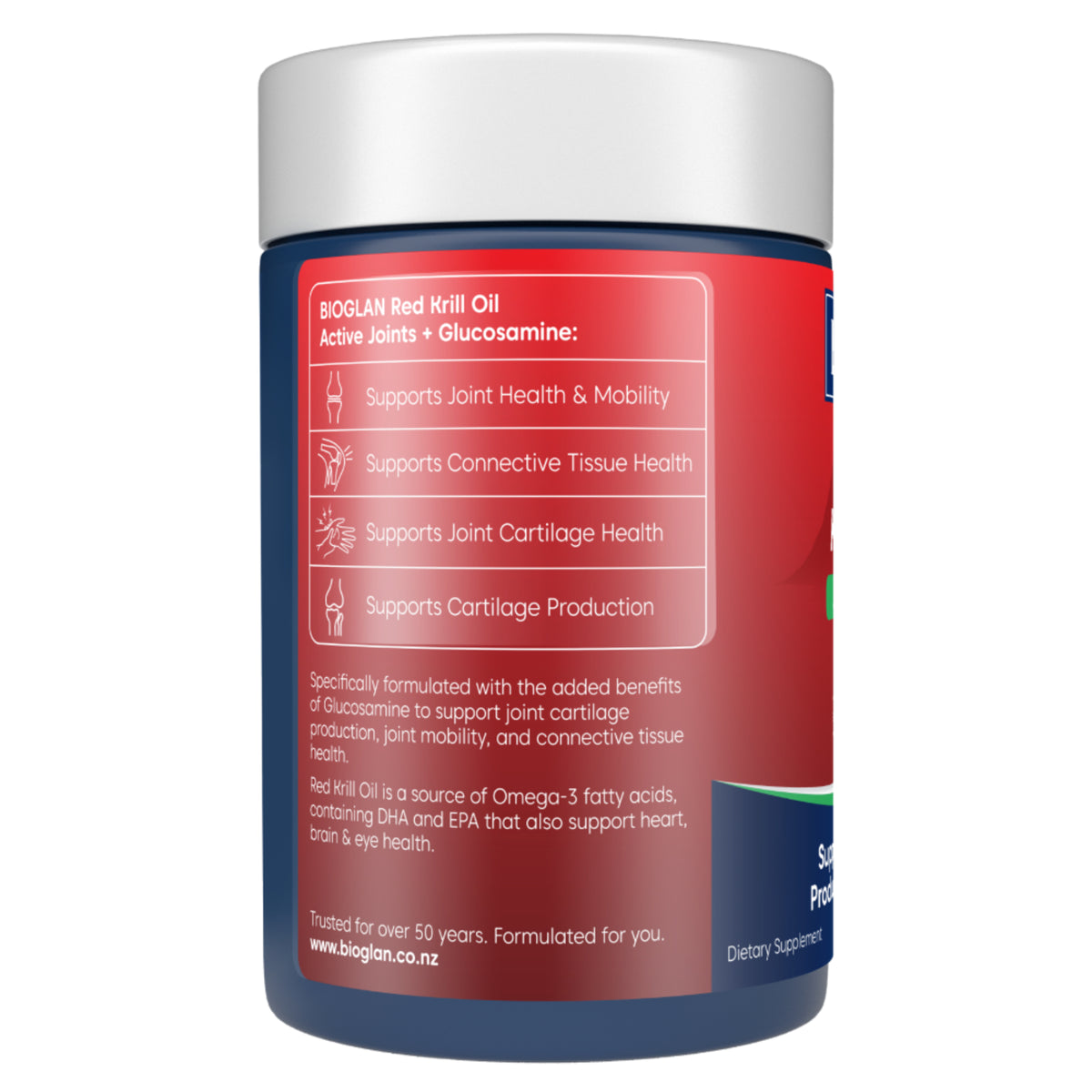 Bioglan Red Krill Oil Active Joints + Glucosamine 60s