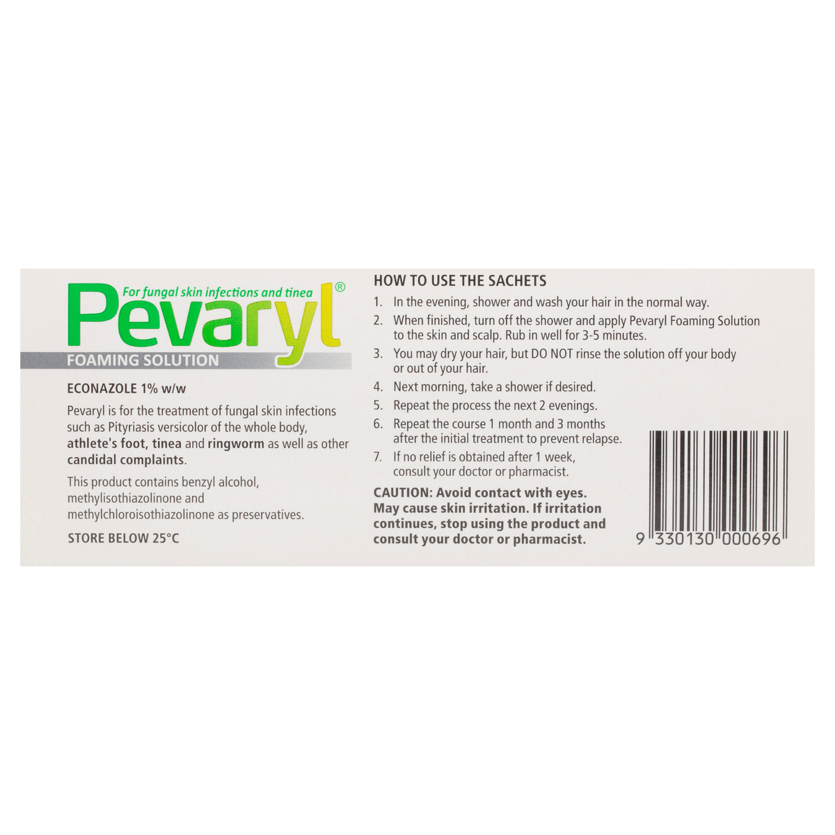 Pevaryl Anti-Fungal Foaming Solution 10 g