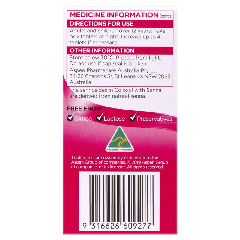 Coloxyl With Senna 90 Tablets LIMIT 1 PER ORDER