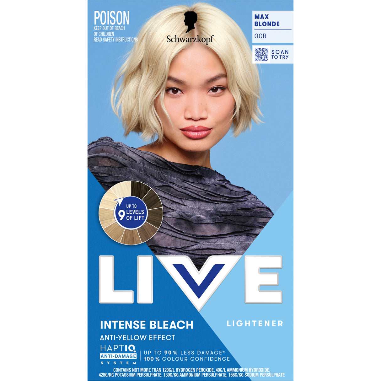 Schwarzkopf Live Colour Permanent I/Blch M/Blnd 00B