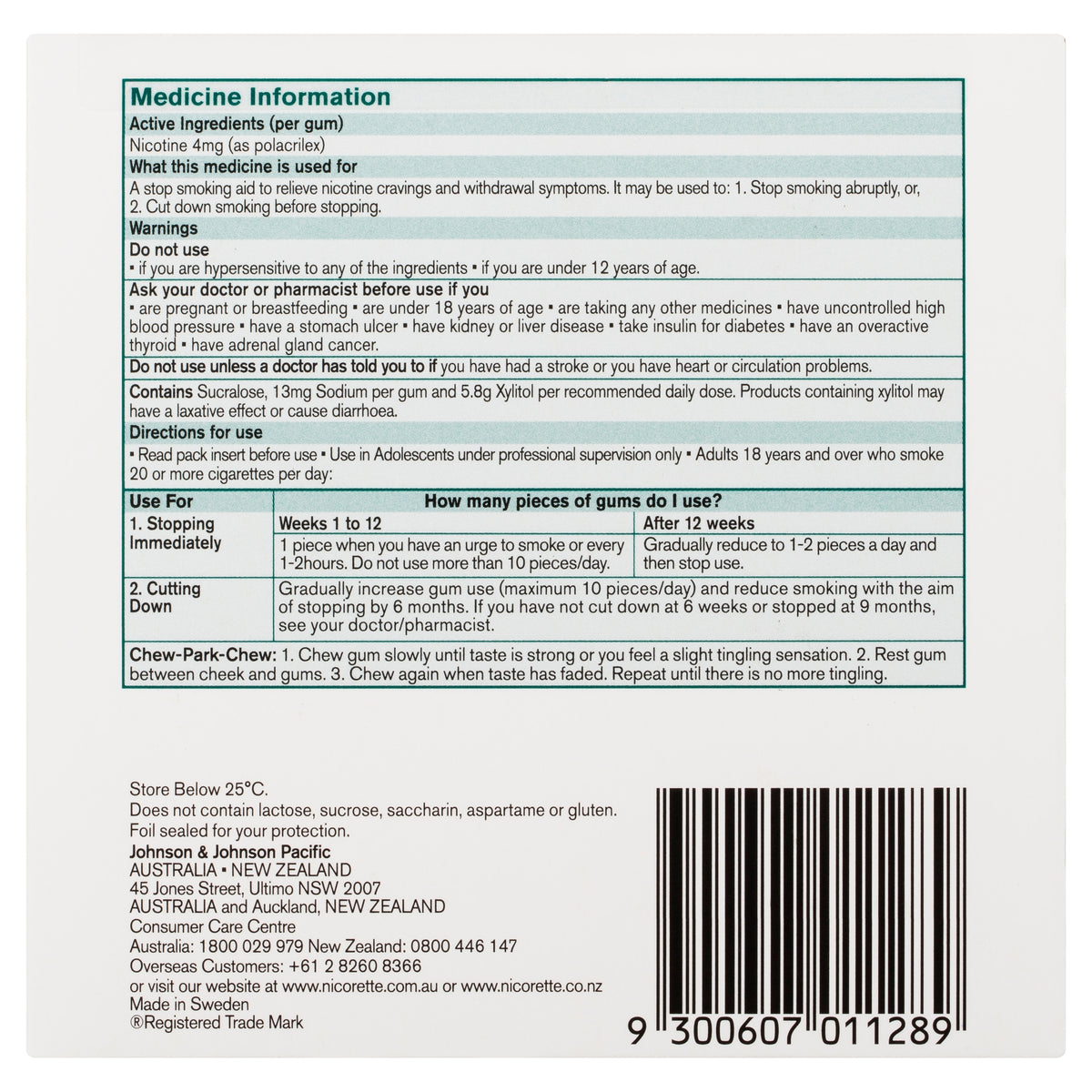 NICORETTE Gum Icy Mint 4mg 150s