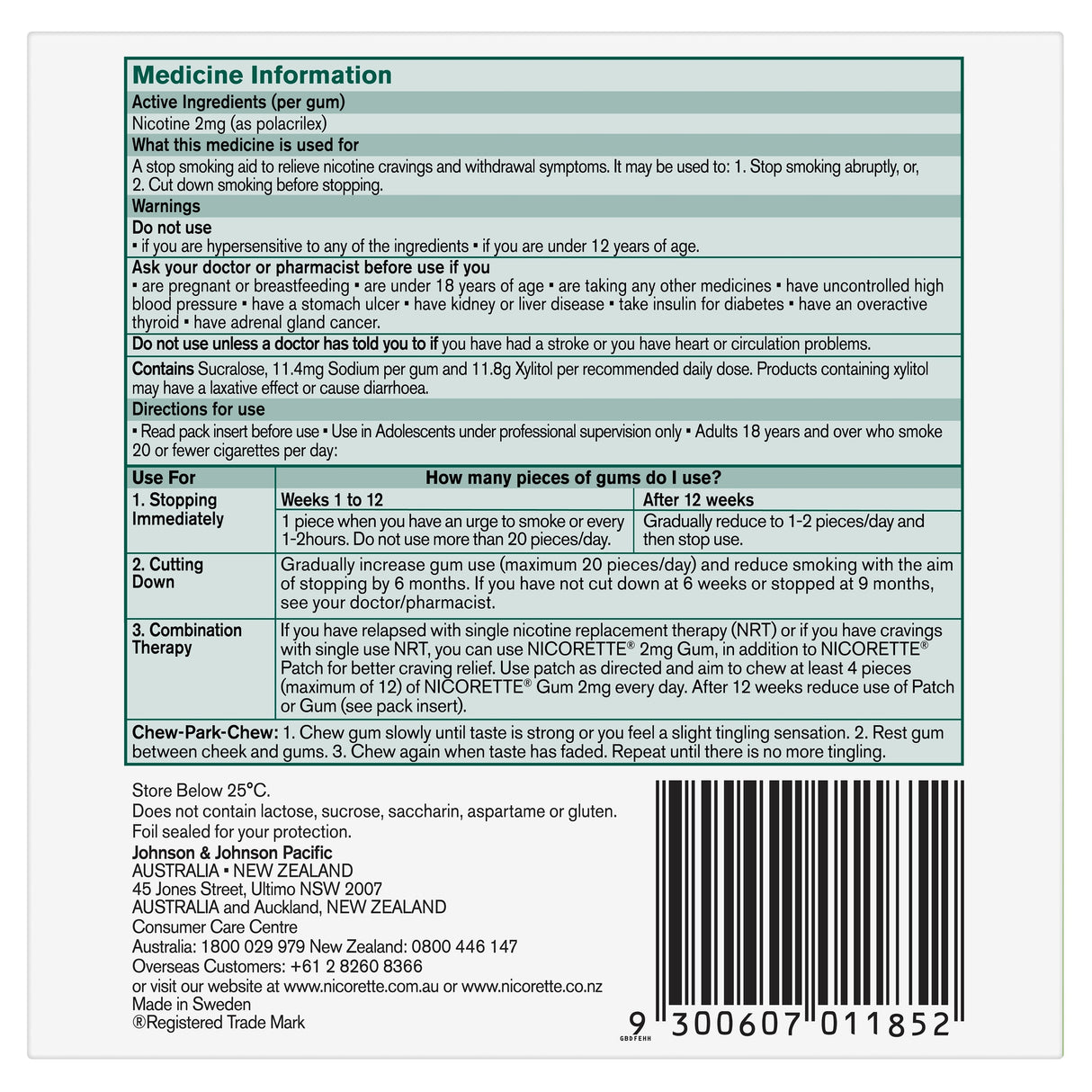 NICORETTE Gum Fresh Fruit 2mg 150s