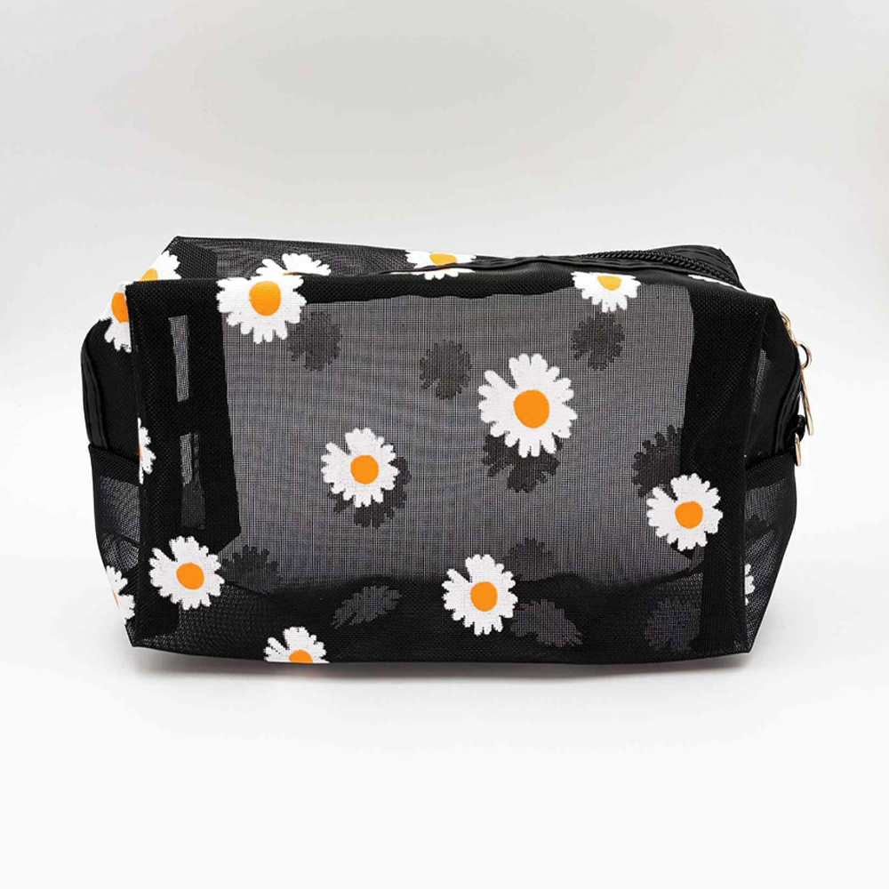HB&Co Cosmetic Make Up Bag Sheer Small Black