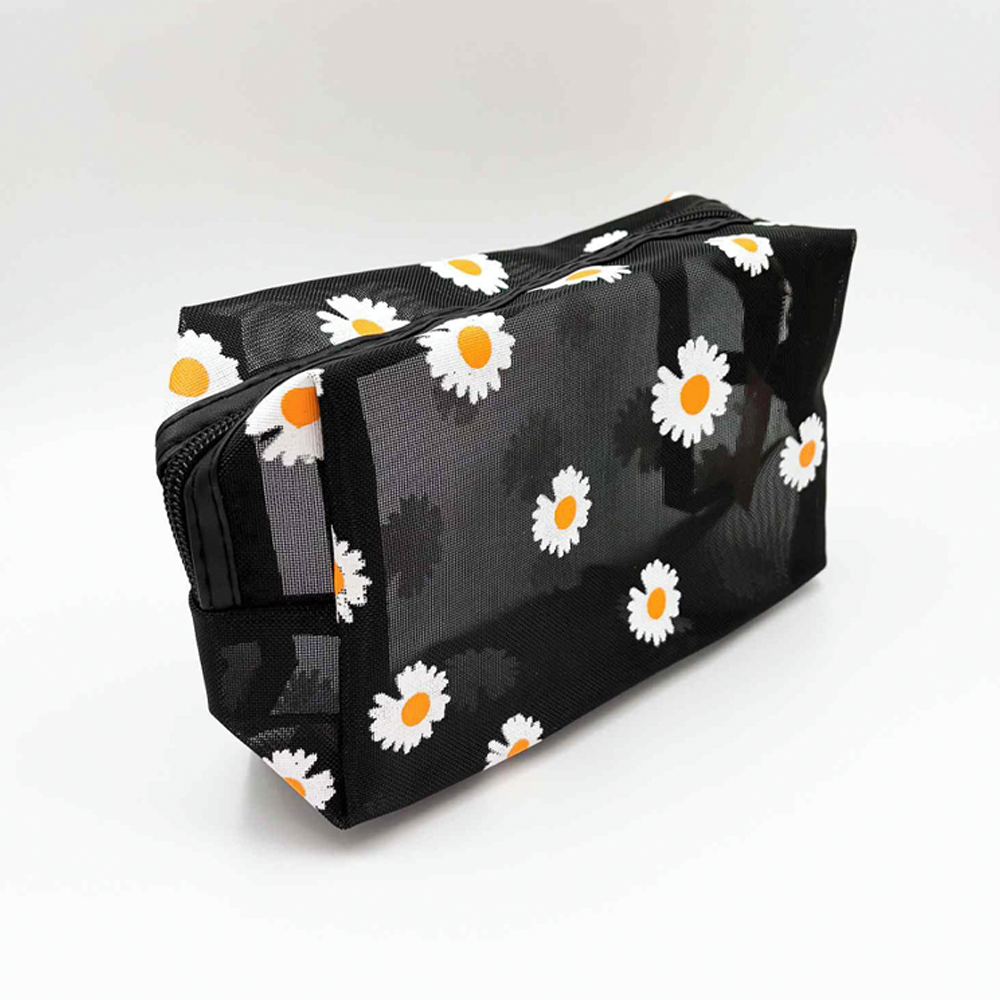 HB&Co Cosmetic Make Up Bag Sheer Small Black