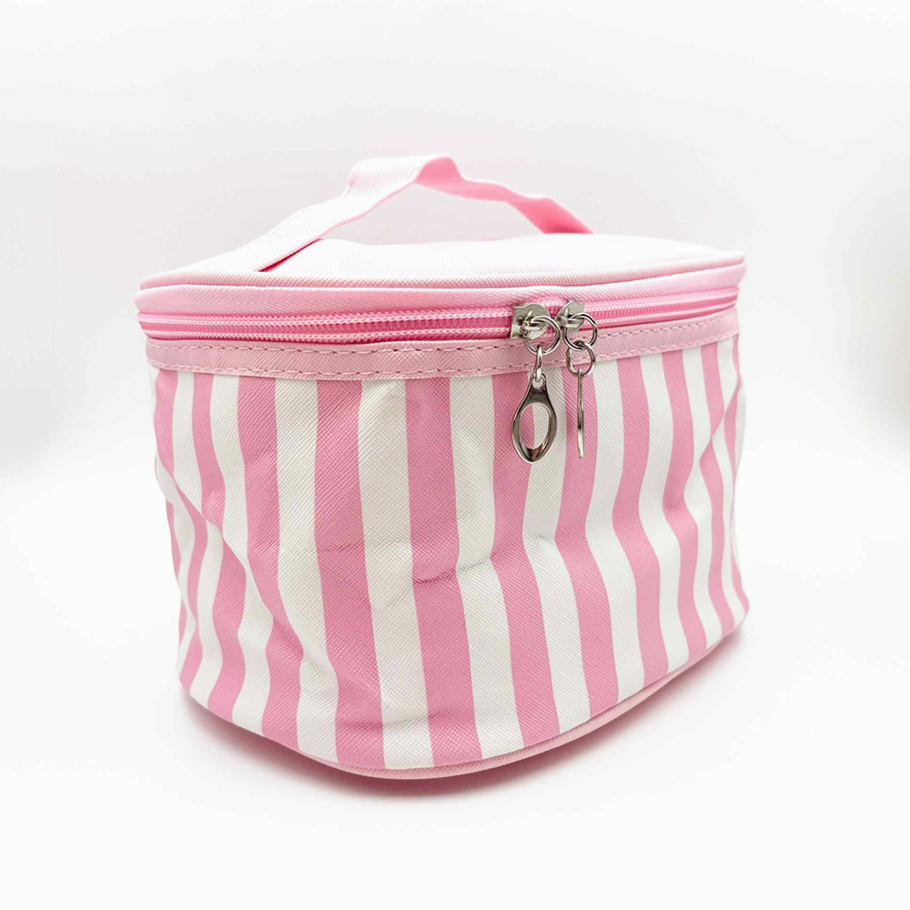 HB&Co Candy Stripe Makeup Bag