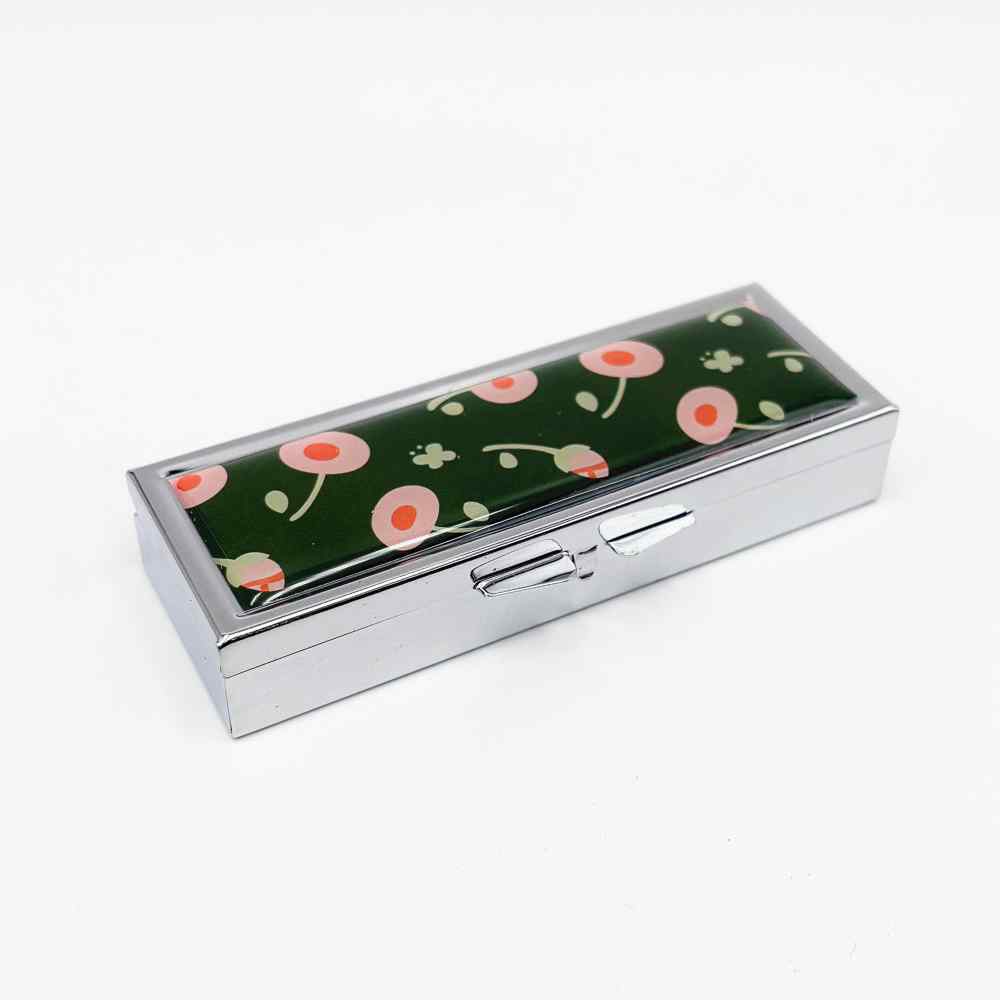 HB&Co Travel Pill Box 3 Compartment Floral Assorted
